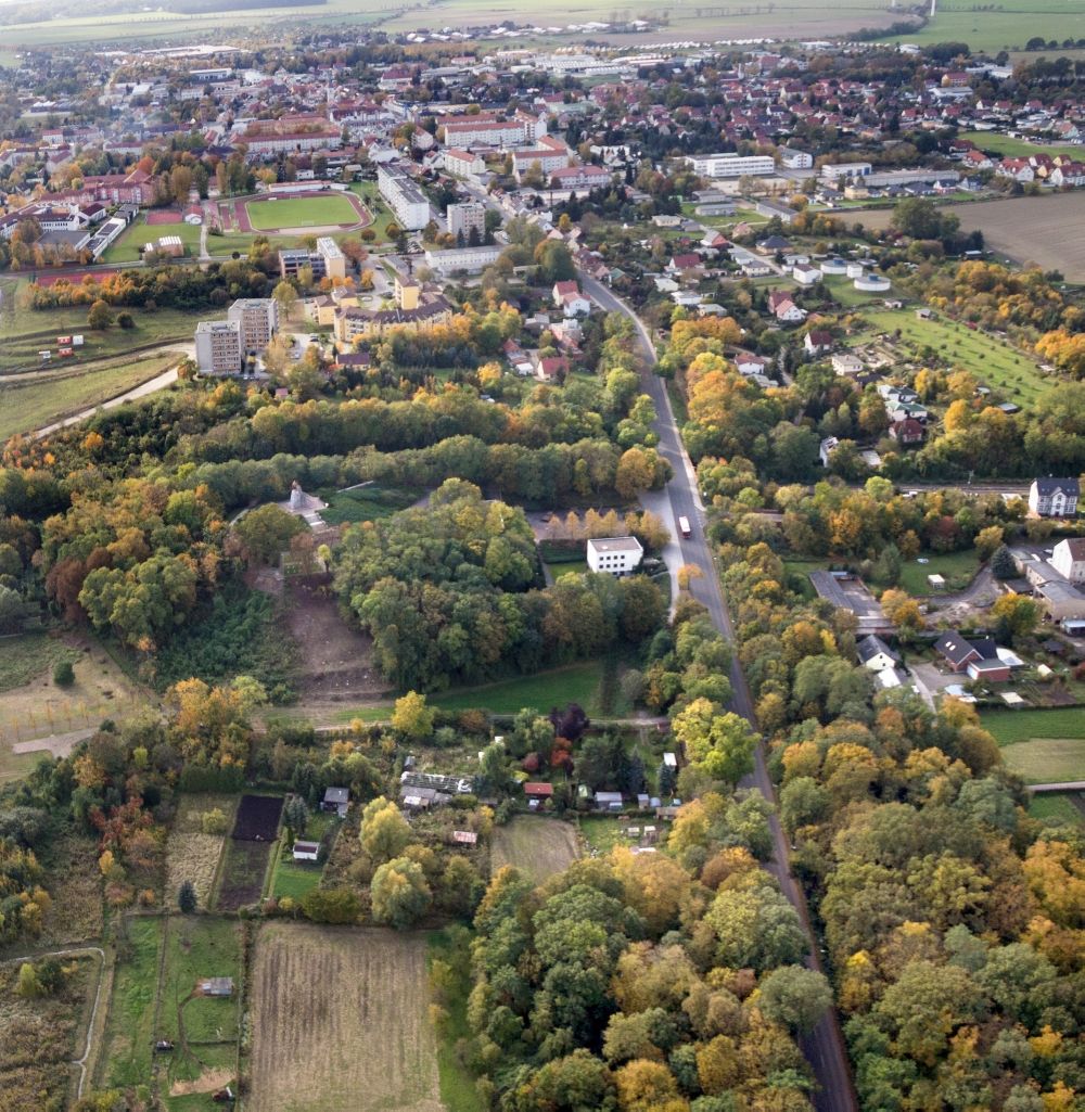 Aerial image Seelow - City view of the city area of in Seelow in the state Brandenburg