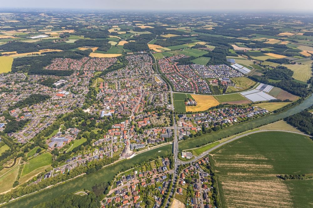 Aerial photograph Senden - City view on down town in Senden in the state North Rhine-Westphalia, Germany