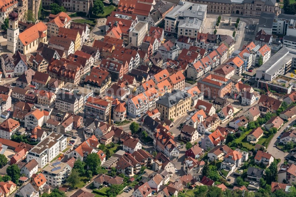 Sigmaringen from the bird's eye view: City view of the city area of in Sigmaringen in the state Baden-Wurttemberg, Germany