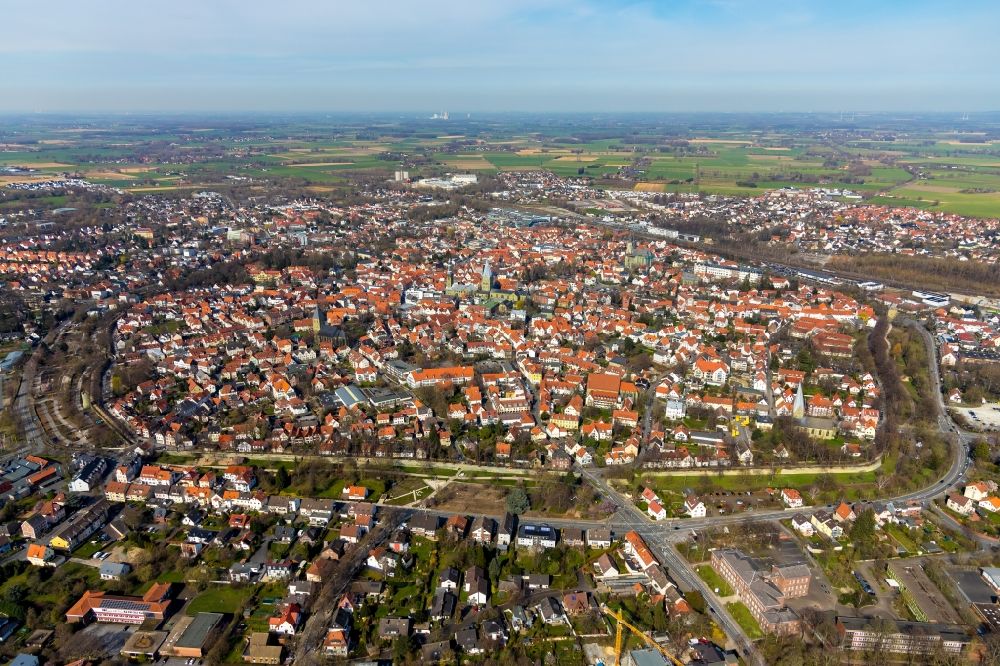 Aerial photograph Soest - City view of the inner city area with a view towards the northwest in Soest in the state North Rhine-Westphalia, Germany