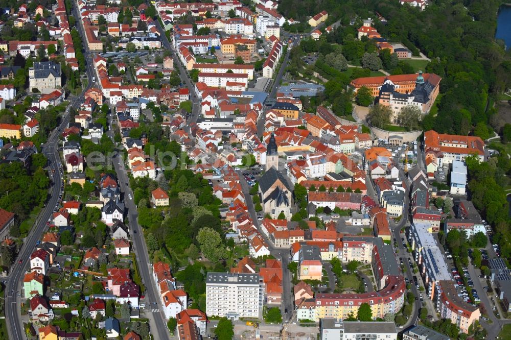 Sondershausen from the bird's eye view: City view on down town in Sondershausen in the state Thuringia, Germany