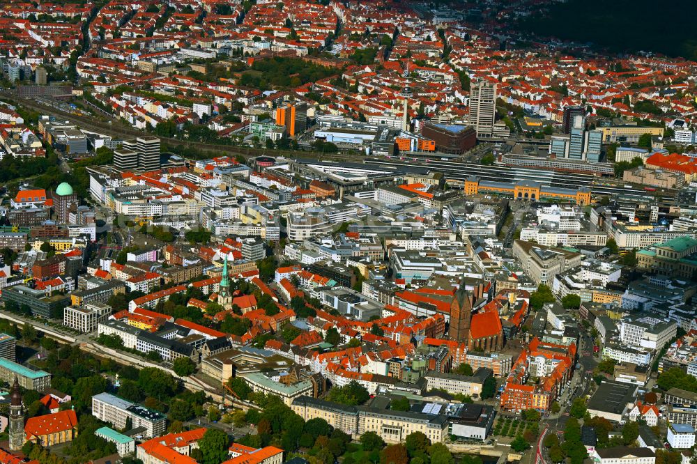Hannover from the bird's eye view: City view on down town in Hannover in the state Lower Saxony, Germany