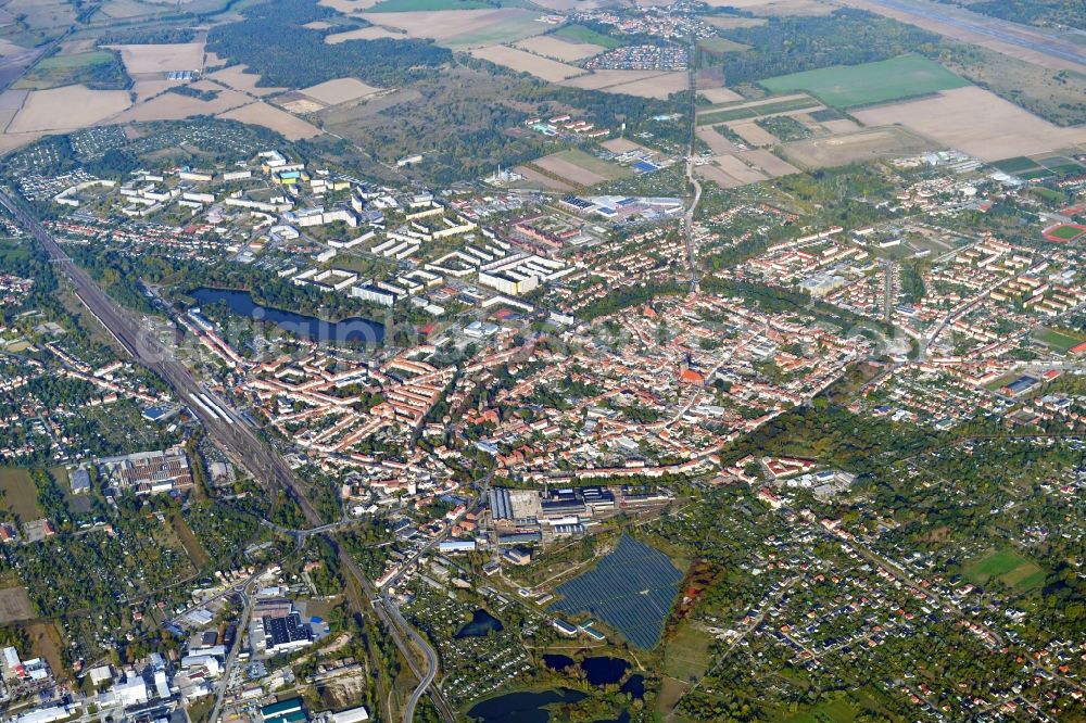 Stendal from the bird's eye view: City view of the city area of in Stendal in the state Saxony-Anhalt, Germany