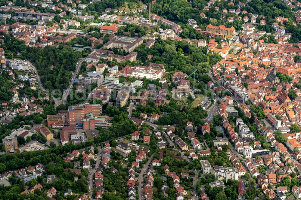 Aerial photograph Tübingen - City view on down town in Tuebingen in the state Baden-Wuerttemberg, Germany