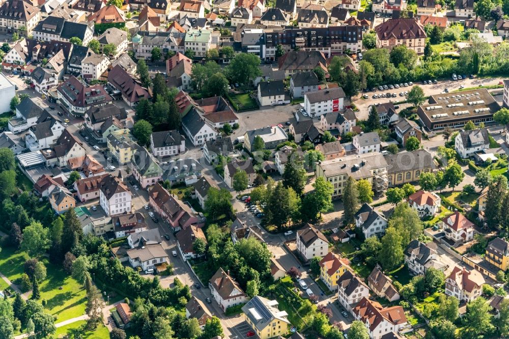Aerial image Titisee-Neustadt - City view on down town in Titisee-Neustadt in the state Baden-Wuerttemberg, Germany