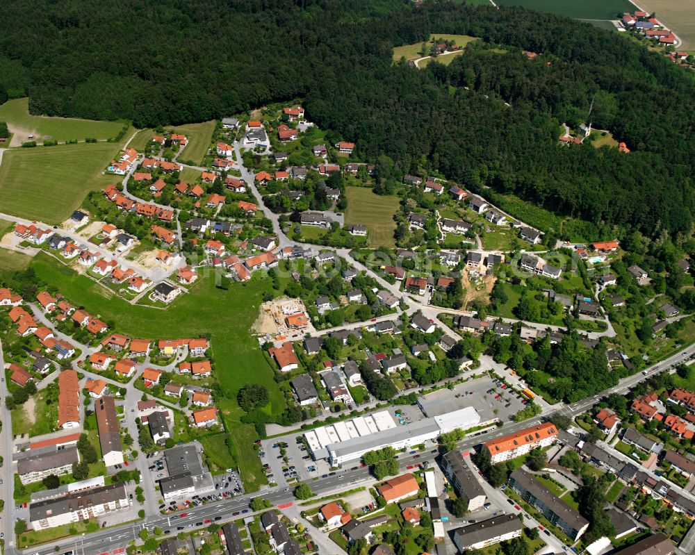 Unghausen from the bird's eye view: City view on down town in Unghausen in the state Bavaria, Germany
