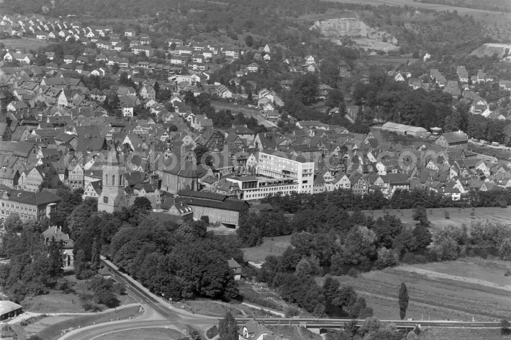 Aerial photograph Waiblingen - City view on down town in Waiblingen in the state Baden-Wuerttemberg, Germany