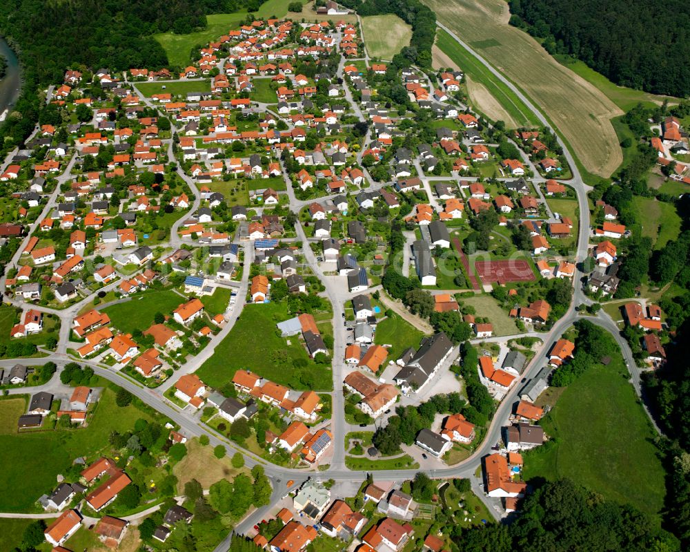 Aerial image Wald a.d.Alz - City view on down town in Wald a.d.Alz in the state Bavaria, Germany