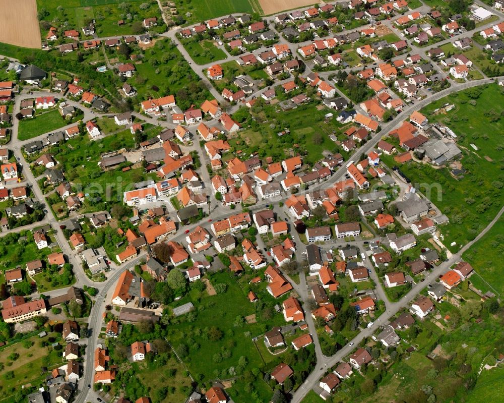 Aerial photograph Wangen - City view on down town in Wangen in the state Baden-Wuerttemberg, Germany
