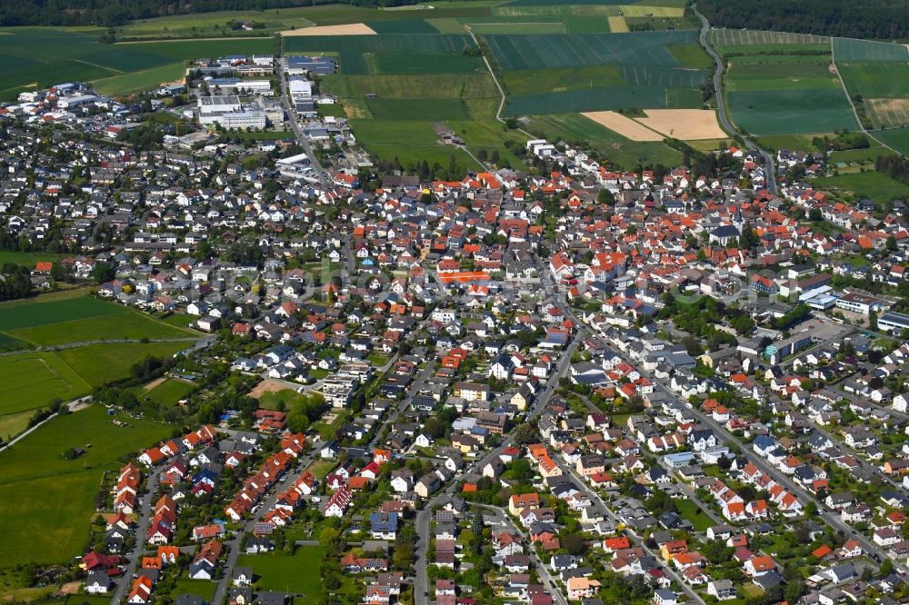 Aerial photograph Wehrheim - City view on down town in Wehrheim in the state Hesse, Germany