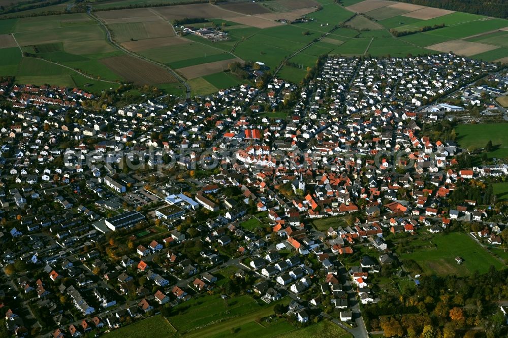 Aerial photograph Wehrheim - City view on down town in Wehrheim in the state Hesse, Germany
