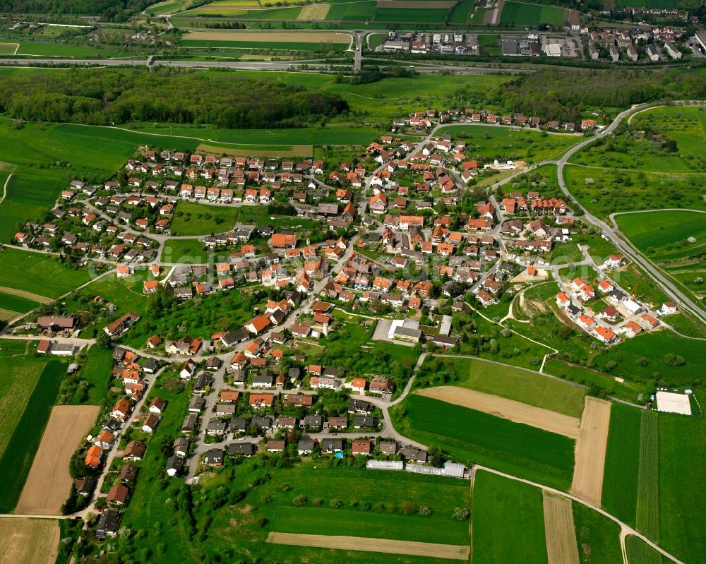Aerial image Weiler - City view on down town in Weiler in the state Baden-Wuerttemberg, Germany