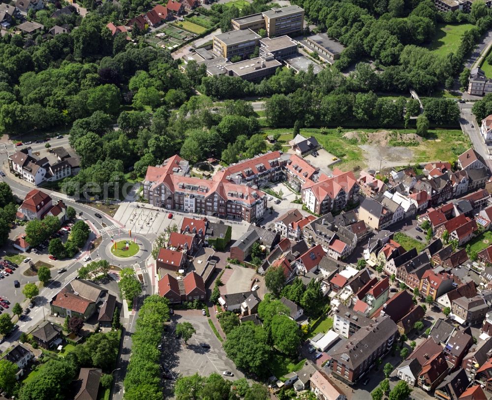 Aerial photograph Werne - City view on down town in Werne in the state North Rhine-Westphalia, Germany