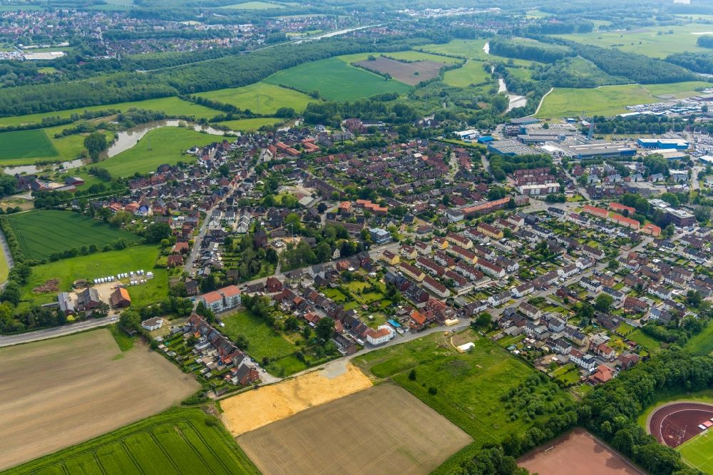 Werne from the bird's eye view: City view on down town in Werne in the state North Rhine-Westphalia, Germany
