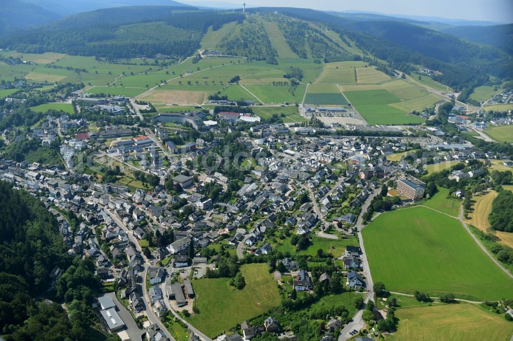 Aerial image Willingen (Upland) - City view on down town in Willingen (Upland) in the state Hesse, Germany