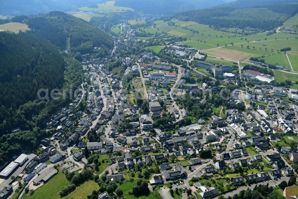 Aerial photograph Willingen (Upland) - City view on down town in Willingen (Upland) in the state Hesse, Germany