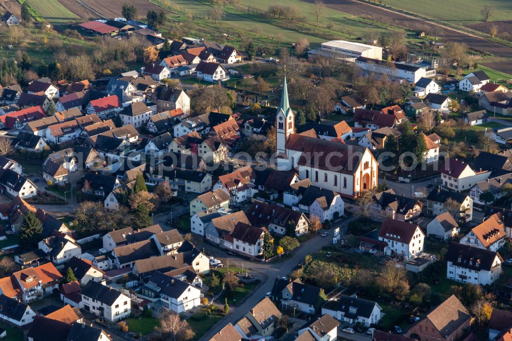 Aerial image Windschläg - City view on down town in Windschlaeg in the state Baden-Wuerttemberg, Germany