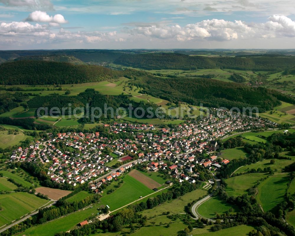 Aerial photograph Winzingen - City view on down town in Winzingen in the state Baden-Wuerttemberg, Germany