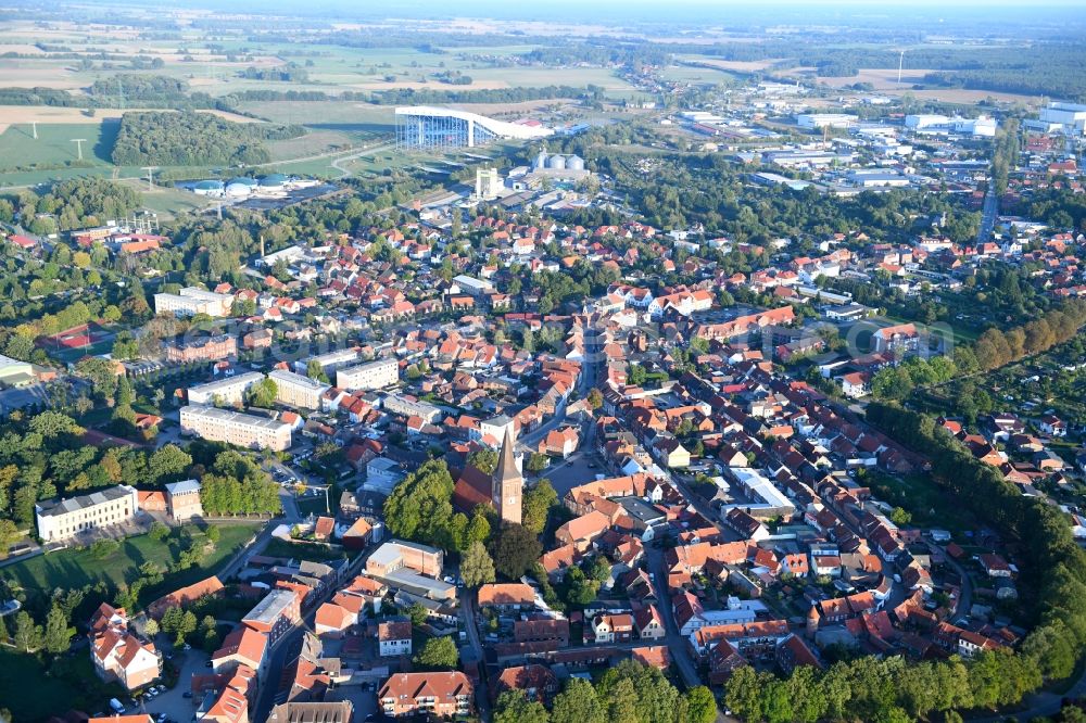 Wittenburg from above - City view of the city area of in Wittenburg in the state Mecklenburg - Western Pomerania, Germany