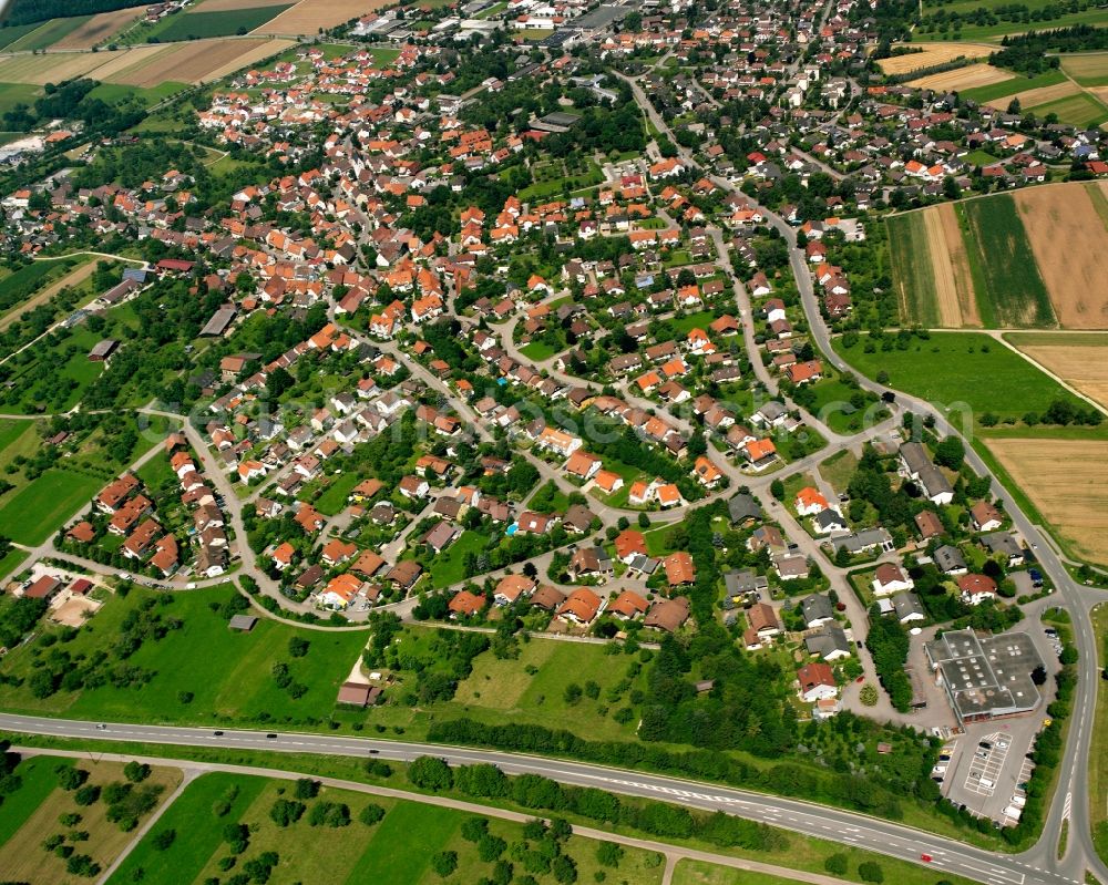 Zell from the bird's eye view: City view on down town in Zell in the state Baden-Wuerttemberg, Germany