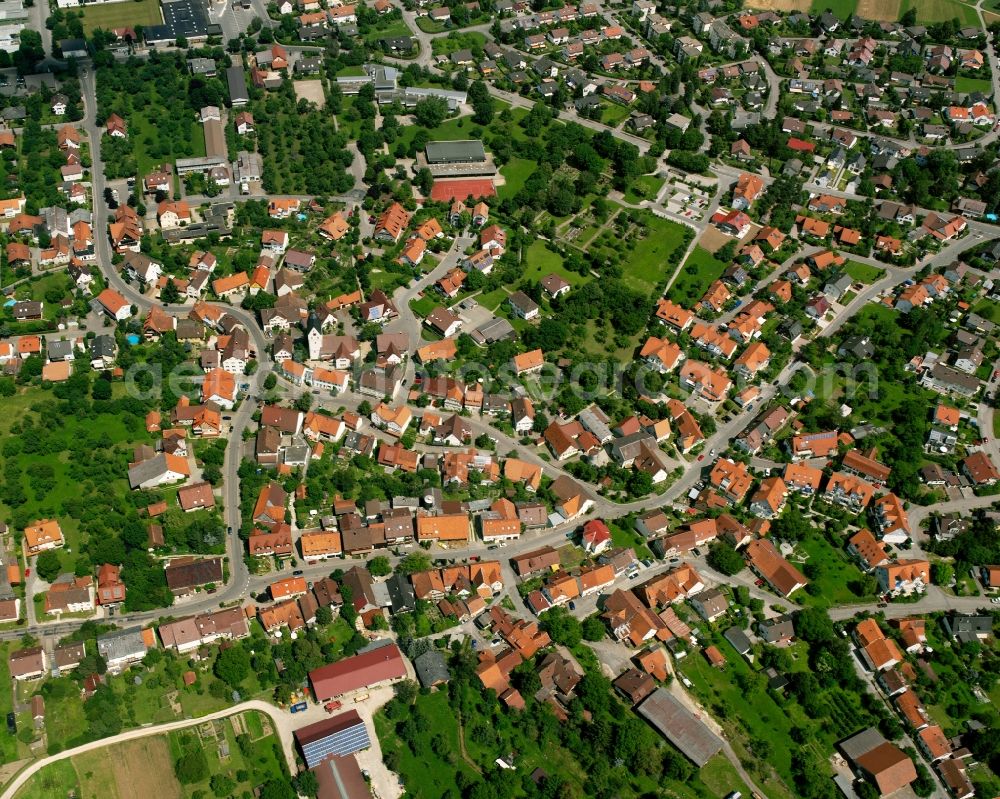 Aerial image Zell - City view on down town in Zell in the state Baden-Wuerttemberg, Germany