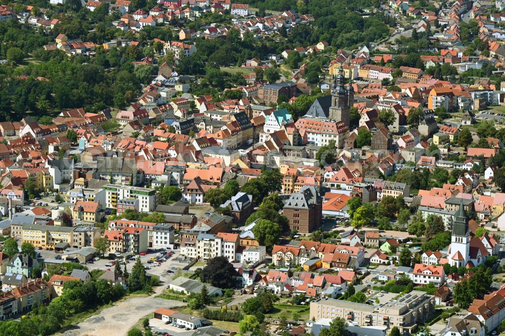 Lutherstadt Eisleben from above - City view of downtown area Eisleben in the district Osterhausen in Lutherstadt Eisleben in the state Saxony-Anhalt