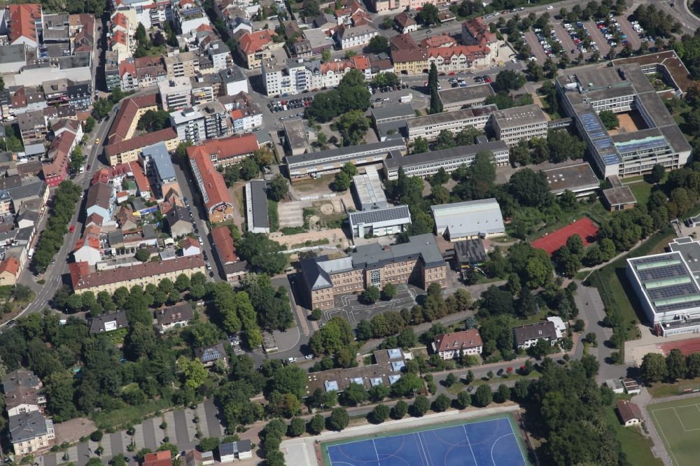 Aerial photograph Frankenthal (Pfalz) - City view of downtown area in Frankenthal (Pfalz) in the state Rhineland-Palatinate, Germany