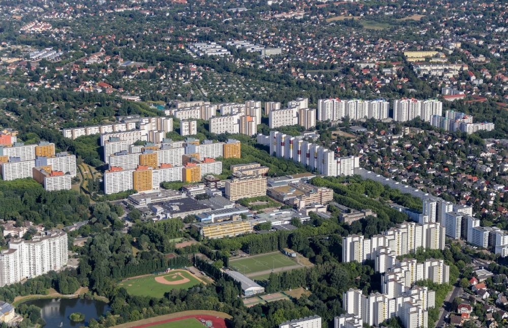 Berlin from above - City view of downtown area Maerkisches Viertel in the district Reinickendorf in Berlin
