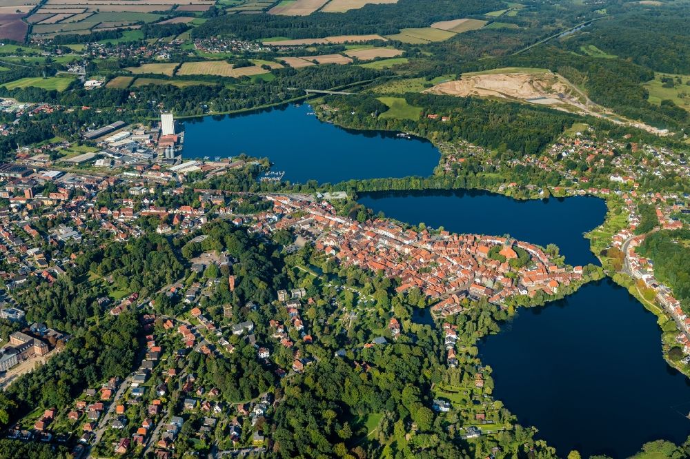 Aerial image Mölln - City view of downtown area in Moelln in the state Schleswig-Holstein