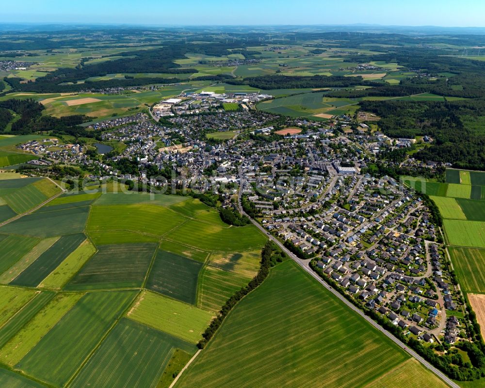 Aerial image Kastellaun - City view from Kastellaun in the state Rhineland-Palatinate