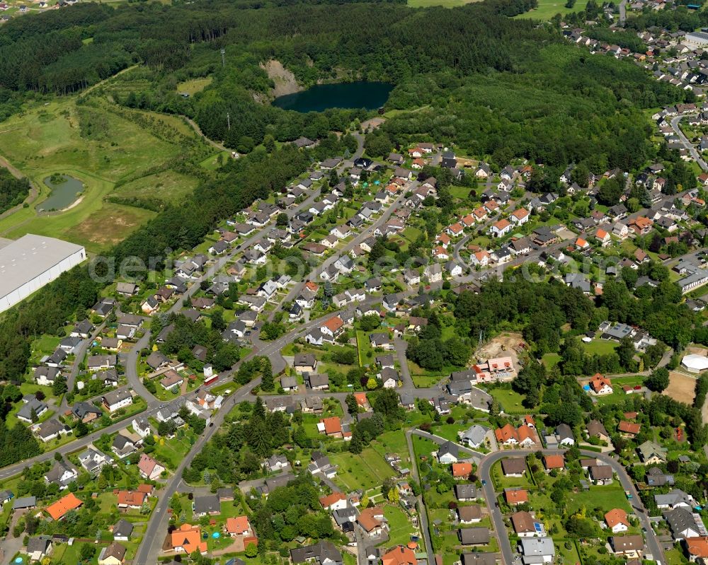 Aerial photograph Kau, Asbach - City view from Kau, Asbach in the state Rhineland-Palatinate