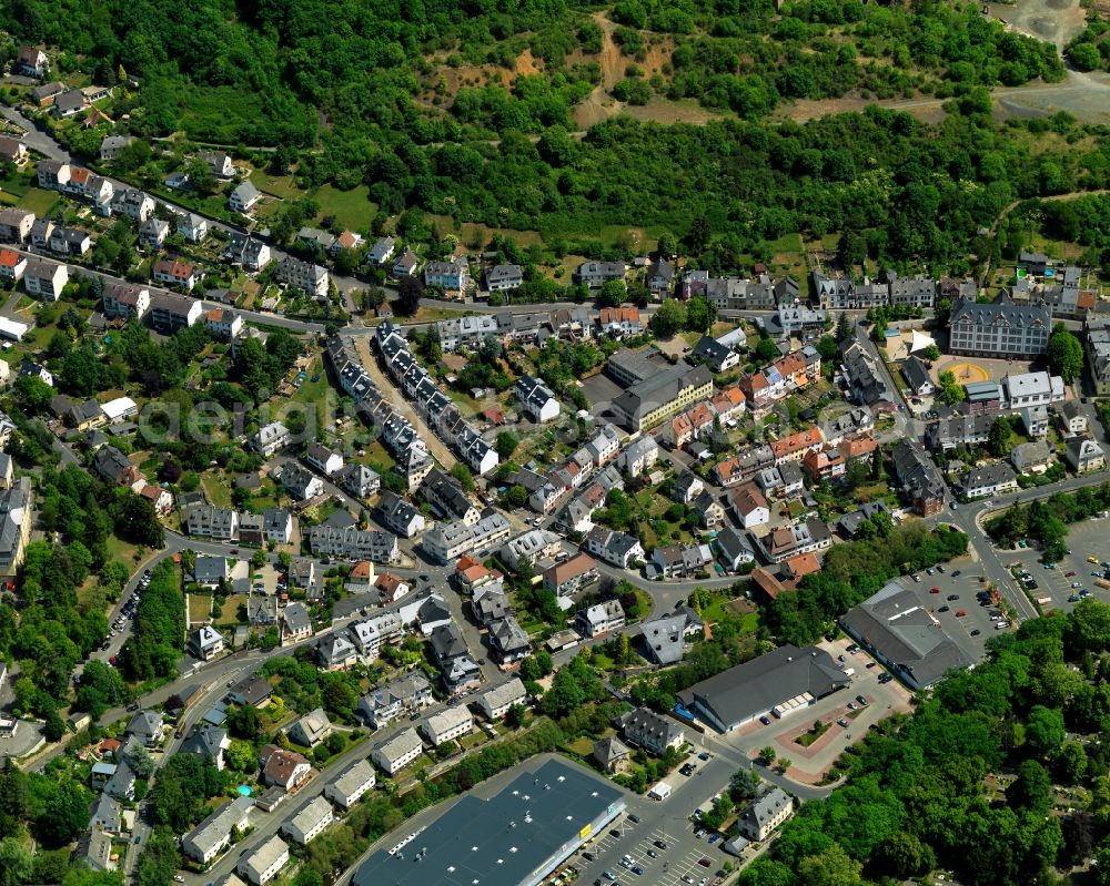 Kirn from above - Cityscape of Kirn in Rhineland-Palatinate
