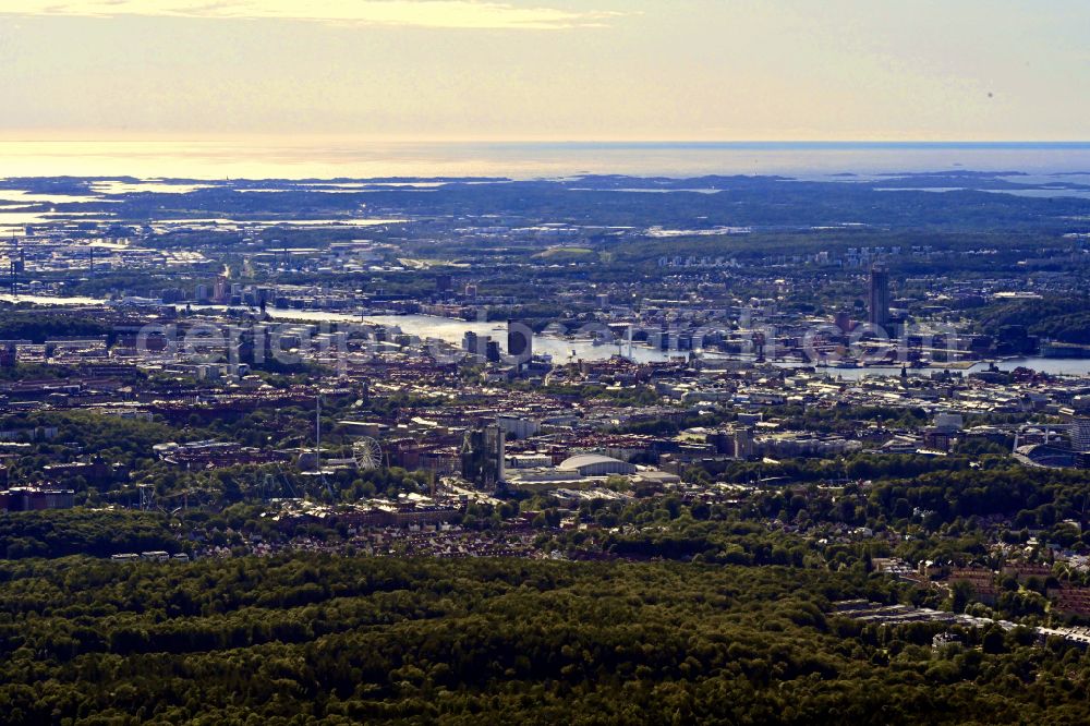 Göteborg from above - City view on sea coastline in Gothenburg in Vaestra Goetalands laen, Sweden