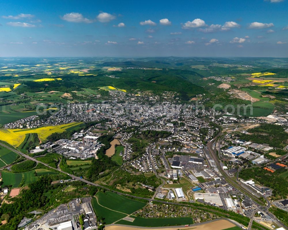 Aerial photograph Mayen - City view from Mayen in the state Rhineland-Palatinate