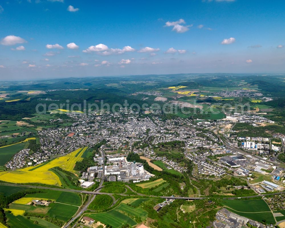 Mayen from above - City view from Mayen in the state Rhineland-Palatinate