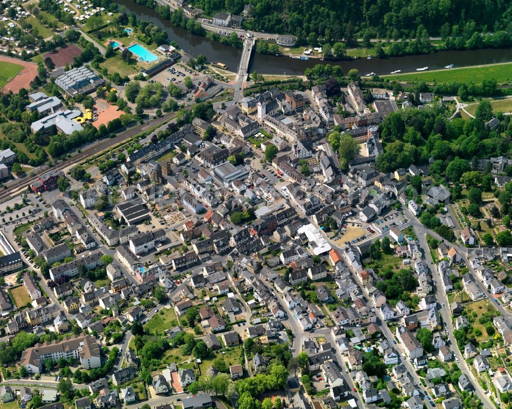 Aerial image Nassau - City view from Nassau in the state Rhineland-Palatinate