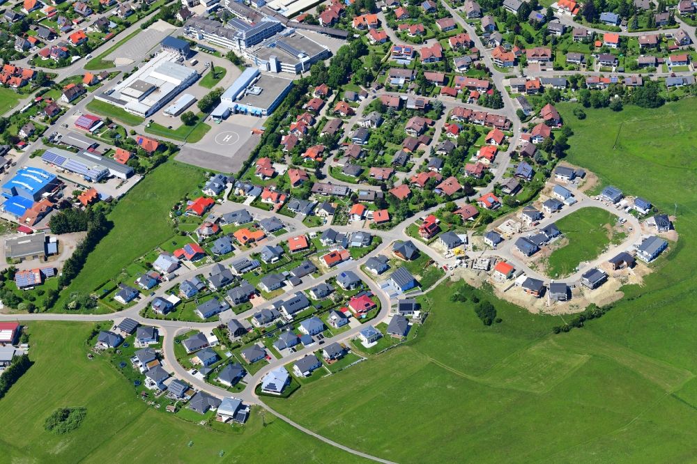 Aerial photograph Bonndorf im Schwarzwald - Industrial area and housing estate in Bonndorf Black Forest in the state Baden-Wuerttemberg, Germany