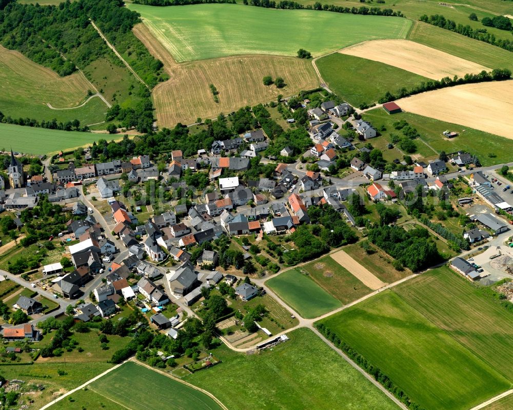 Aerial image Oberhausen bei Kirn - Cityscape of Oberhausen at Kirn in Rhineland-Palatinate