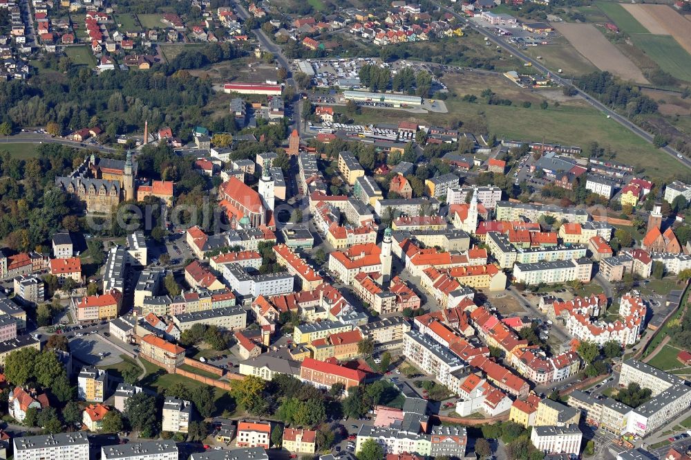 Aerial image Olesnica - Cityscape of Olesnica in Lower Silesia in Poland