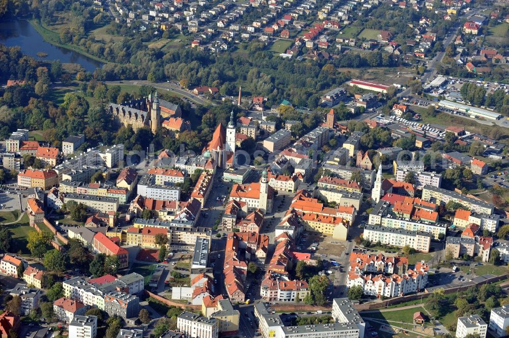 Olesnica from above - Cityscape of Olesnica in Lower Silesia in Poland