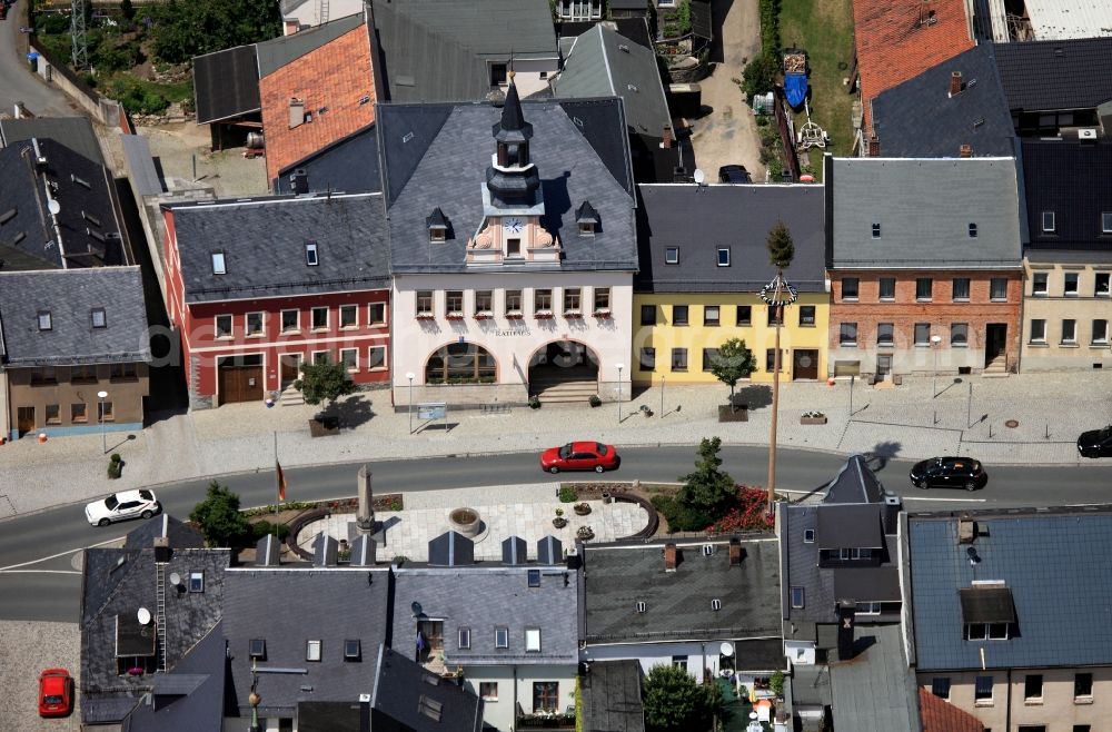 Saalburg-Ebersdorf from the bird's eye view: Cityscape of the town Saalburg - Ebersdorf in Thuringia