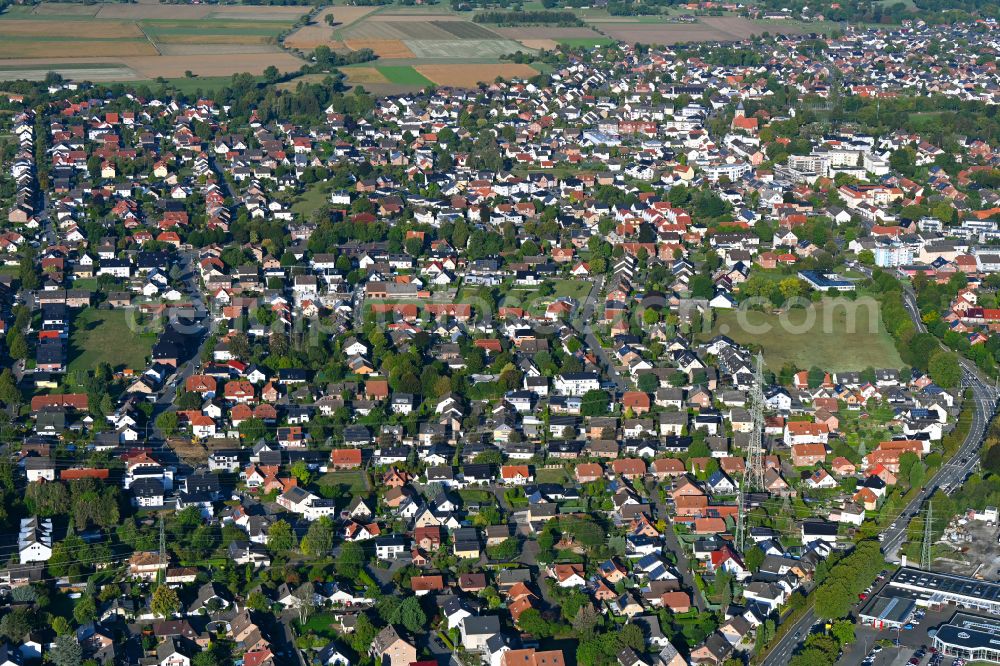Aerial image Paderborn - City view in the urban area in the district Elsen in Paderborn in the state North Rhine-Westphalia, Germany