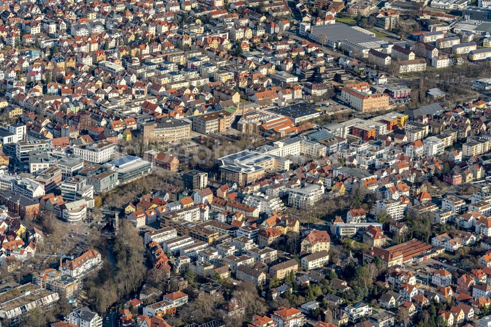 Aerial photograph Reutlingen - District Oststadt in the city in Reutlingen in the state Baden-Wurttemberg, Germany