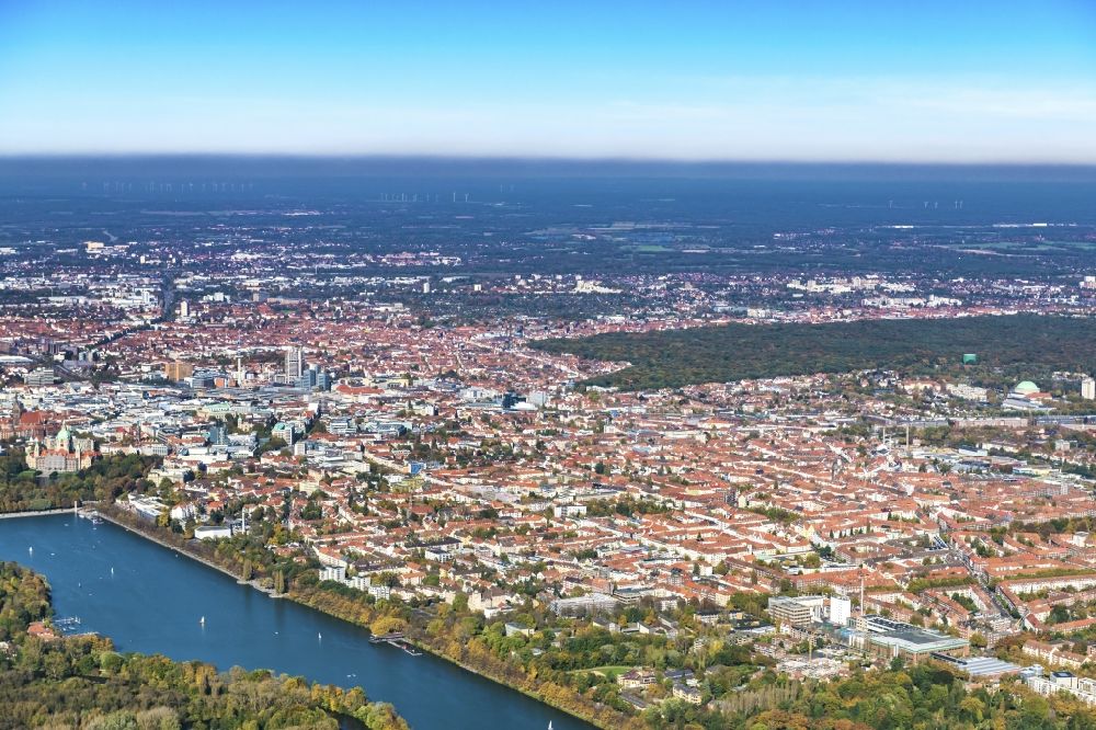 Aerial photograph Hannover - District Suedstadt in the city in Hannover in the state Lower Saxony, Germany