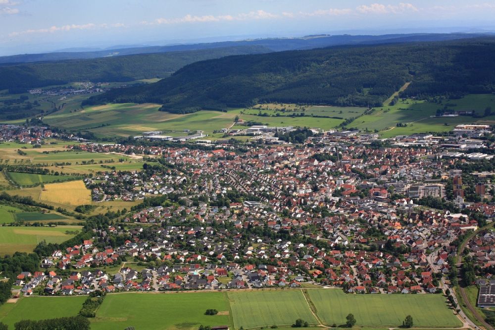 Aerial photograph Spaichingen - City view of Spaichingen in the state Baden-Wuerttemberg