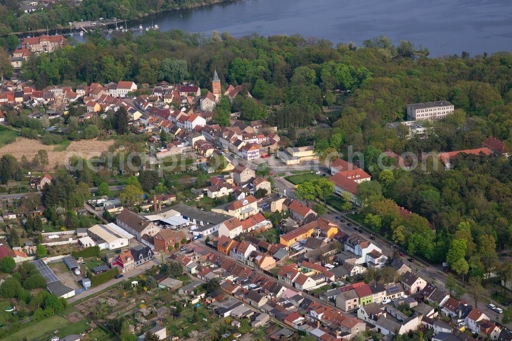Aerial photograph Brandenburg an der Havel - District in the city in the district Plaue in Brandenburg an der Havel in the state Brandenburg, Germany