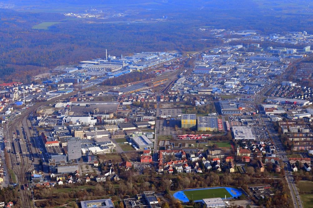 Aerial image Singen (Hohentwiel) - District in the city in Singen (Hohentwiel) in the state Baden-Wuerttemberg, Germany