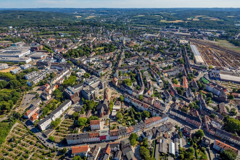 Witten from the bird's eye view: District in the city in Witten in the state North Rhine-Westphalia, Germany
