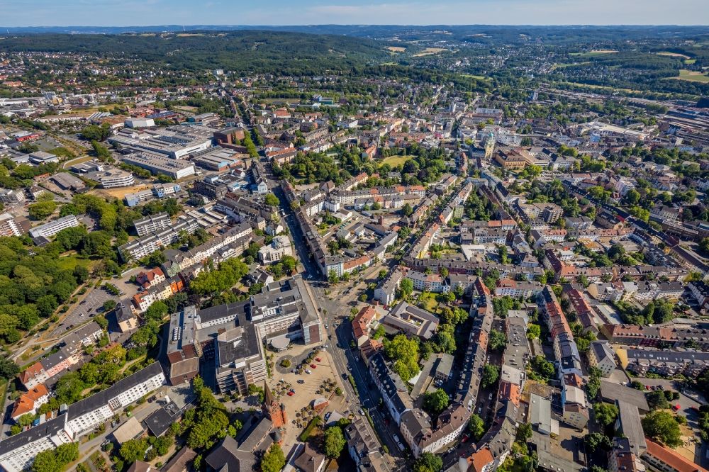 Aerial photograph Witten - District in the city in Witten in the state North Rhine-Westphalia, Germany