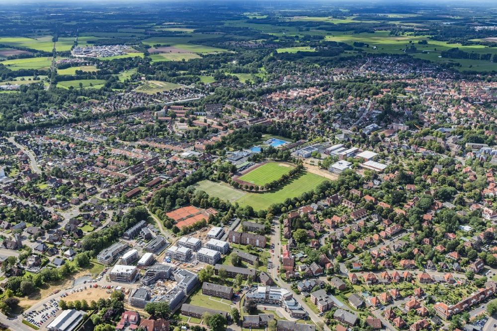 Stade from above - Cityscape of the district Campe in Stade in the state Lower Saxony, Germany